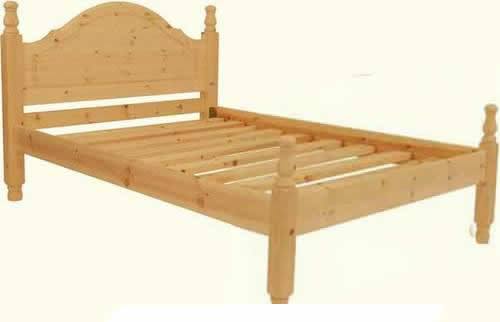Handmade Pine 'Chelmer' Bed | Low End | Double