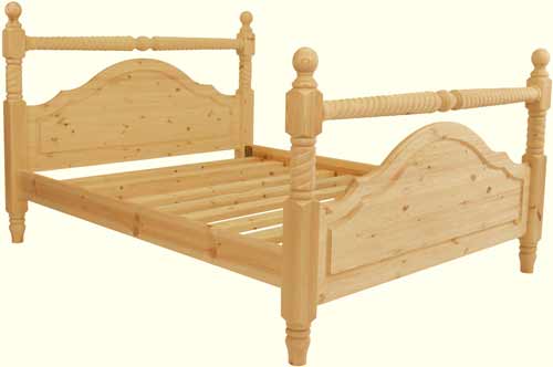 Handmade Pine 'Chilton' Bed | High End | Kingsize