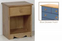 Verona Bedside Chest 1 Drawer | Blue