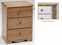 Verona Bedside Chest 3 Drawer | White